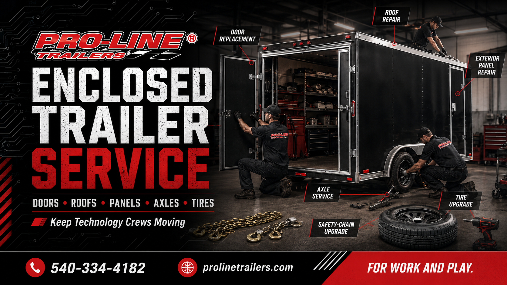 You are currently viewing Keeping Technology Crews Moving: Enclosed Trailer Service and Repair